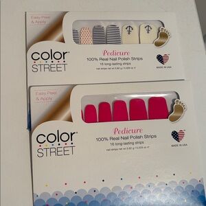 Color Street Nail Polish pedicure Strips Set